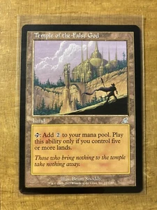 MTG✨TEMPLE OF THE FALSE GOD✨Scourge MINT Uncommon Land 2003 UNPLAYED Snoddy Art - Picture 1 of 2
