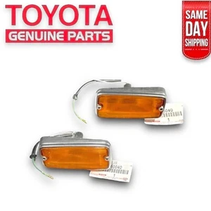 69 - 77 TOYOTA LAND CRUISER FJ40 FJ42 FJ45 FRONT SIGNAL MARKER LIGHT SET OEM NEW - Picture 1 of 11
