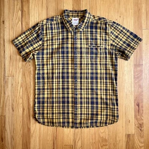 Levi's Herren Rulo Hemd mit Knopfleiste XL gelb blau kariert Kurzarm Kragen Tasche - Bild 1 von 7