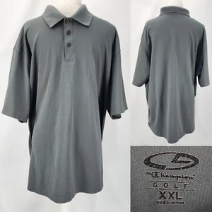 Champion Mens XXL Gray Polo Golf Shirt Duo Dry Short Sleeve Summer Cooling Shirt - Picture 1 of 10