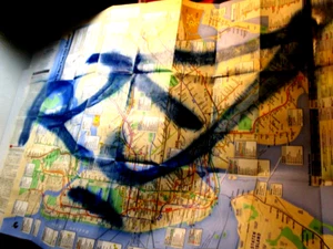 RD 357 NYC GRAFFITI LEGEND SUBWAY MAP 10ak - Picture 1 of 4