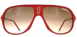 vintage CARRERA "SAFARI" sunglasses - Italy 90's - Large - RED / WHITE - Picture 1 of 6