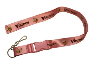 Minnesota Vikings Lanyard - Breakaway with Key Ring - Pink - Picture 1 of 1