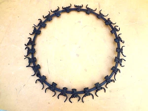 ꙮ 11" African Bronze Dignitary Necklace, BAMUN Cameroon, TRIBAL ART CRAFTS - Picture 1 of 5