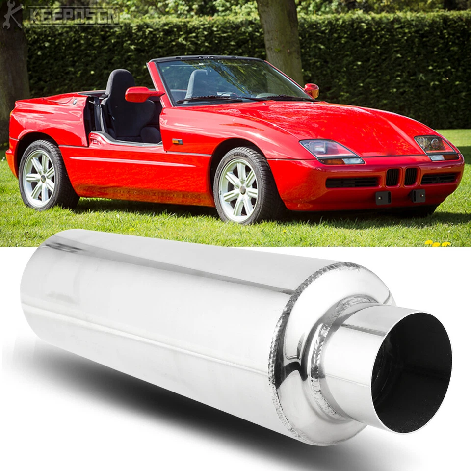 Silenciador de escape ID/OD de 3" resonador sonido profundo 16" de largo para Z1 Z3 Z4 Z8 cupé Foto 1 de 4