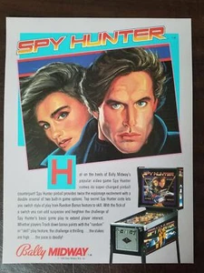 Volante de pinball Spy Hunter 1984/folleto/anuncio Bally Midway - Imagen 1 de 2