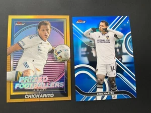 Chicharito Topps Finest Refractor Lot Gold /50 & Blue /150 LA Galaxy MLS Mexico - Picture 1 of 2