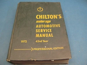 Chilton's Motor/Age Automotive Service Manual 1972 Professional Edition HARDCOVE - Picture 1 of 24