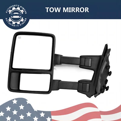 Power Heated Driver Side Tow Mirror For 2008 - 2016 Ford F250 F350 F450 F550 SD - Image 1 of 4