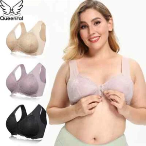 Women's Solid Lace Wireless Push Up Bra, Casual Comfy Lingerie for Daily Wear - Picture 1 of 12