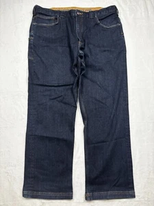 Duluth Trading Ballroom Double Flex Jeans Mens 40x30 Dark Blue Denim Relaxed Fit - Picture 1 of 15