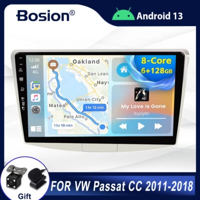 10.1'' 6G+128G Autoradio Für VW Passat CC 2011-2018 Android 13 GPS Navi WIFI DSP - Bild 1 von 4
