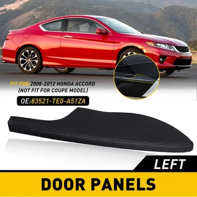Cubierta de tapa de paneles de reposabrazos de puerta delantera derecha negra para Honda Accord Coupe 2008-2012 Foto 1 de 4