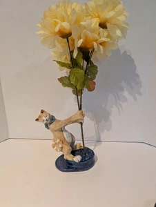 Figura de cerámica Louisville de gres de pie para gato brote soporte 6" de colección - Imagen 1 de 15