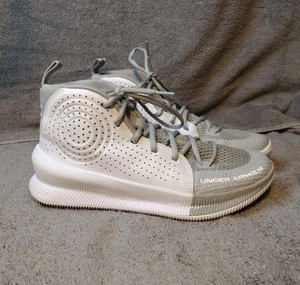 Under Armour Jet Basketball Women's 7 Mids Tennis Athletic Shoe Gray & White - Picture 1 of 10