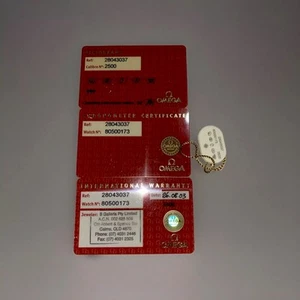 Vintage Omega Seamaster Cal 2500 Wristwatch Cards Retailer Full Set - Picture 1 of 3