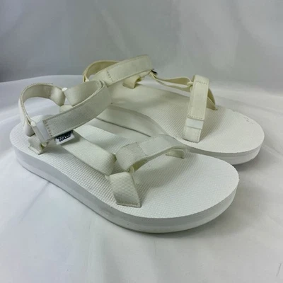 Teva Flatform 1.25” Tacón Blanco Mujer Talla 11 Plataforma Sandalia 1090969 FU1022D Foto 1 de 4
