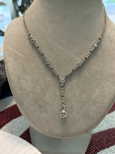 18" KLARE STRASS Y-TROPFEN HALSKETTE - MODESCHMUCK - Bild 1 von 4