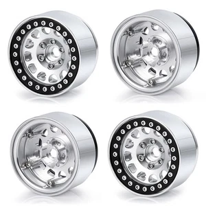 FLYXM 4PCS 1.9" Beadlock Wheel Rim for RC 1/10 AX10 SCX10 D90 CC01 TRX4 Crawler - Picture 1 of 10