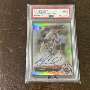 2017 Bowman Prospect Auto Chrom Refraktor #PC P.J. Conlon RC #/499 POP 2 PSA 9 - Bild 1 von 2