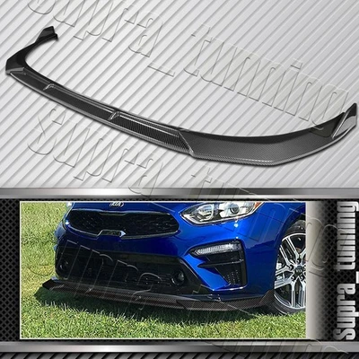 3PCS Front Bumper Spoiler Lip for 2019-2021 Kia Forte (Carbon Look) - Image 1 of 4
