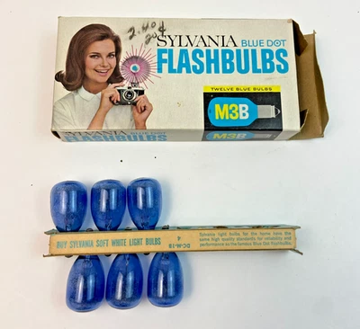 Bombillas flash vintage Sylvania Blue Dot M3B - 6 bombillas con caja - acceso a fotografía Foto 1 de 4