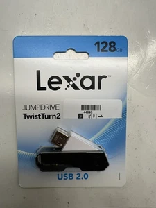 Lexar 128GB USB Flash JumpDrive TwistTurn2 Drive New(44895) - Picture 1 of 3