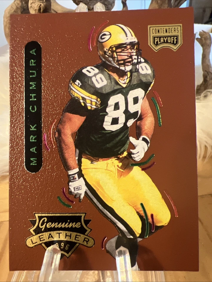 1996 Playoff Contenders Genuine Leather #82 Mark Chmura  Green Bay Packers - Image 1 of 2