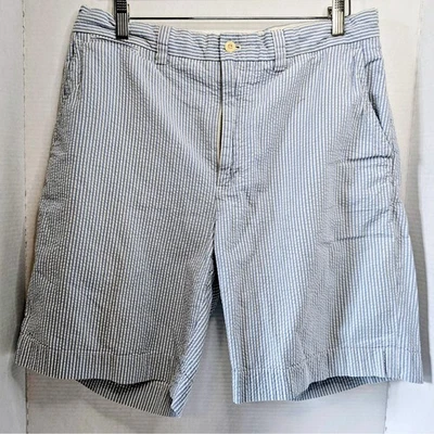 Polo Ralph Lauren Seersucker Shorts Mens Size 34 Blue White Striped 8" iNSEAM - Image 1 of 4