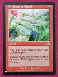 Magic The Gathering THE LIST - ONSLAUGHT BRIGHTSTONE RITUAL red card MTG - Foto 1 di 2