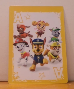 PAW PATROL OVERSIZE 3 1/2" X 5" PLAYING TRADING CARD - COMPLETE CAST YELLOW ACE - Picture 1 of 2