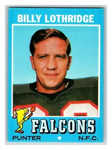 1971 Topps Billy Lothridge Atlanta Falcons #29 (KCR) - Foto 1 di 2