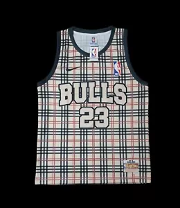 CHICAGO BULLS NBA BASKETBALL JERSEY MICHAEL JORDAN 23 TARTAN SIZE XL - Picture 1 of 2