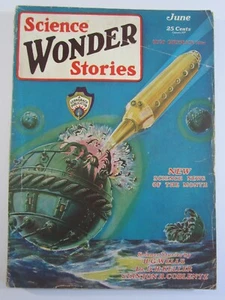 Science Wonder Stories Pulp v. 1 #1, 1929 VG H.G. Wells Story & Paul Cover Art! - Picture 1 of 7