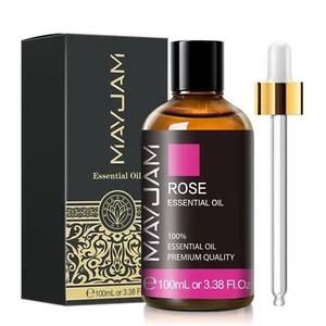 MAYJAM 100ml Rose Essential Oil 100% Pure Natural Aromatherapy Oils Massage Skin - Picture 1 of 7