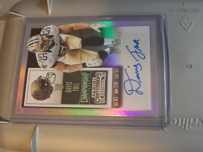 2015 Contenders Davis Tull Championship Ticket RC Auto Autograph #66/99  - Image 1 of 2