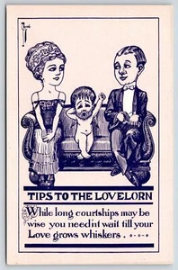 C Ryan~Tips to Lovelorn~Don't Wait Til Your Love Grows Whiskers~Cupid With Beard - Picture 1 of 2