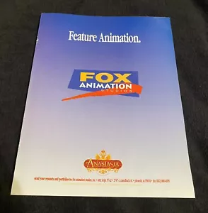 ANASTASIA, FOX ANIMATION STUDIO 1996 anuncio de empleo con logotipo de Anastasia - Imagen 1 de 2