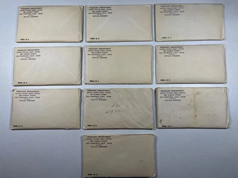 (10)  1968  US Mint Silver P & D Sets,  in OGP,  Lots of Luster, w/ GREAT coins! Cover
