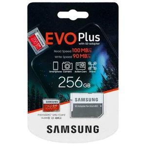 256GB Samsung Evo Plus Micro SD SDXC Memory Card Class 10 100MB/S EVO U3 4K HD - Picture 1 of 4