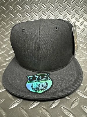 NOVO Boné Chapéu KB Ethos Tamanho 71/2 Ajustado Preto Adulto Monocromático Casual Premium - Imagem 1 de 3