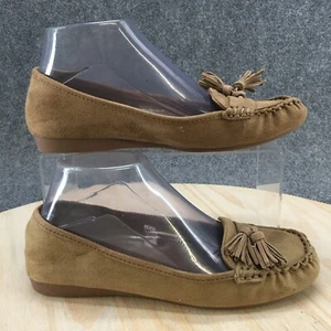 Zapatos mocasines Merona para mujer 7,5 borlas gamuza tostada sin cordones planos informales sin usar, en caja, puntera - Imagen 1 de 11
