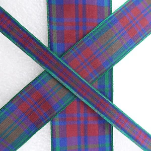 Lindsay Tartan Ribbon Scotland Christmas 5 Width BUY 1 2 or 4 Metres 12 938D - Picture 1 of 8