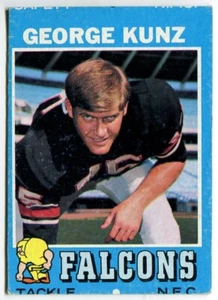1971 Topps #109 George Kunz Atlanta Falcons - Foto 1 di 2