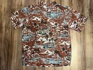NWT Vintage Reyn Spooner Hawaii Beach Surfing Cars Pullover Shirt XL - Picture 1 of 11