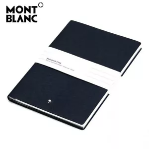 Cuaderno de cuero genuino Montblanc línea de papelería fina Saffiano 14x21 cm índigo - Imagen 1 de 8
