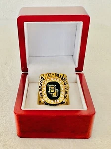 2005 Baylor Bears Commerative Championship Display fan Ring W Box, US SHIP - Picture 1 of 4