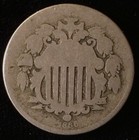 1866 Us Shield Nickel, Low Grade but Readable Date