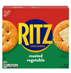🟠 New Nabisco Ritz Roasted Vegetables Baked Crackers Seasoned Flavor Box 13.3oz - Picture 1 of 2