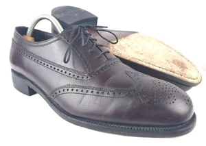 Men's 9.5 D FLORSHEIM 17166-05 Deep Burgundy Wing Tip Brogue Oxford Dress Shoes - Picture 1 of 12